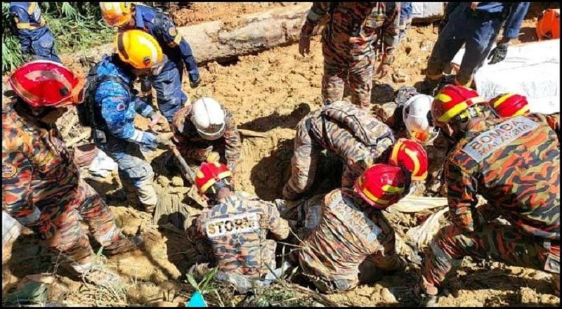 மலேசியா நிலச்சரிவில் சிக்கி உயிரிழந்தோர் எண்ணிக்கை 21 ஆக உயர்வு 